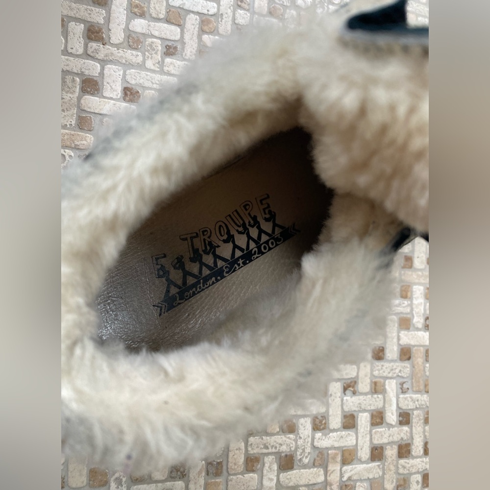 F-Troupe black suede shearling boots - Picture 4 of 6